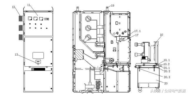 圖片和文本:高電壓開關柜結構